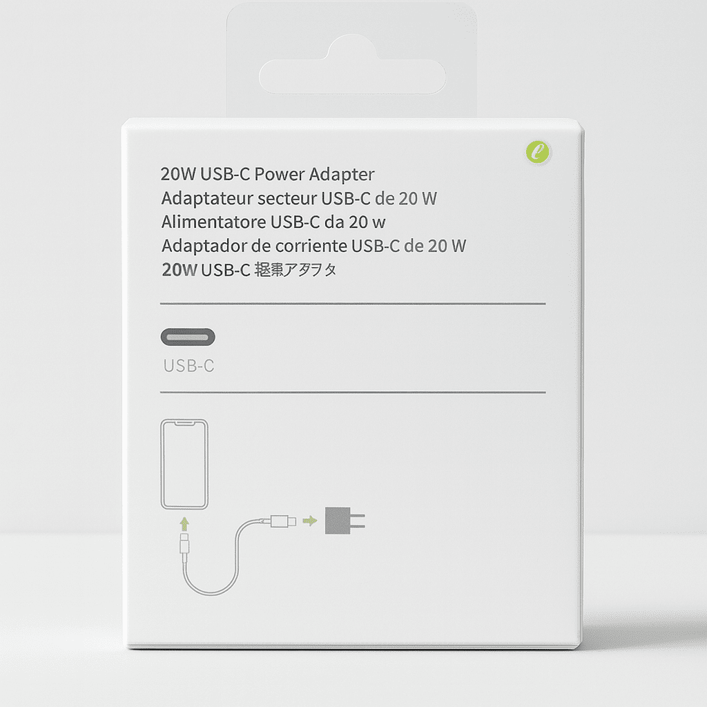 Cargador Certificado USB-C 20W – Carga Rápida