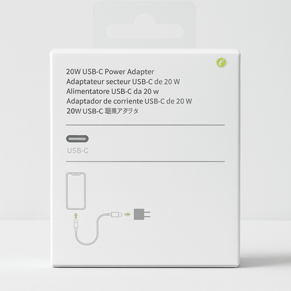 Cargador Certificado USB-C 20W – Carga Rápida